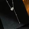 New S925 Silver Tassel Pear Shaped Women's Necklace Exquisite High-quality Casual Wedding Jewelry