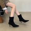 Bailamos Winter New Brand Women Ankle Boots Fashion Pointed Toe Ladies Elegant Chelsea Boots Shoes  Thin High Heel Dress Pumps