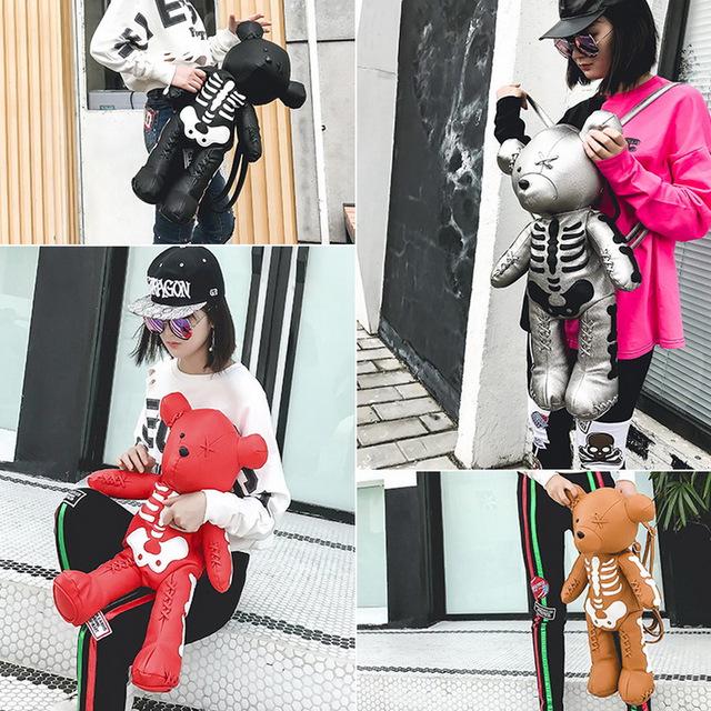skeleton bear backpack