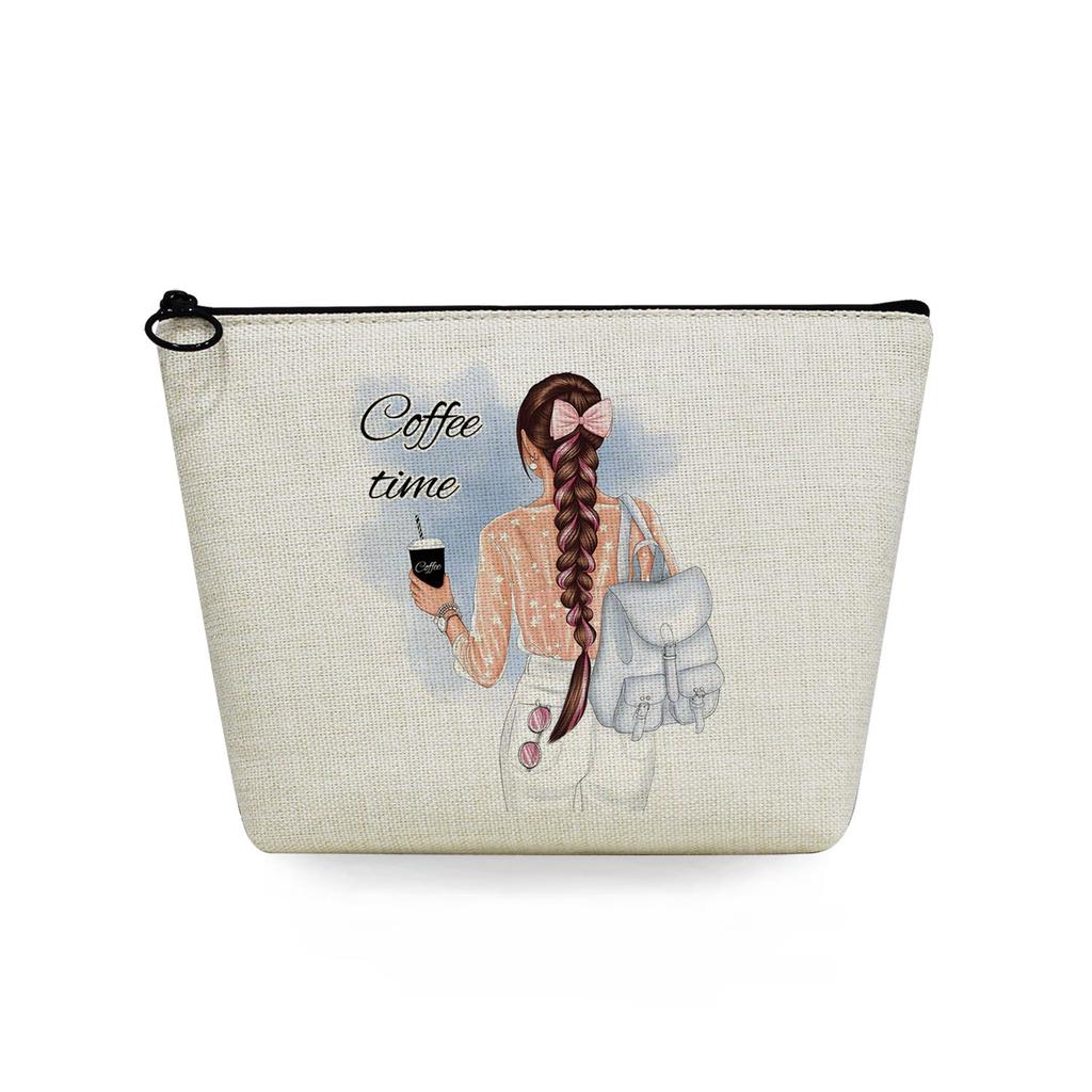 Women Sisters Print Cosmetic Bag Toiletries Organize Travel Storage Case 6726