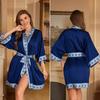 Pajamas Women's Satin Chiffon Spring and Summer Yaoting Light Luxury Seven-quarter Sleeve Cool Nightgown Bathrobe Women's Loungewear