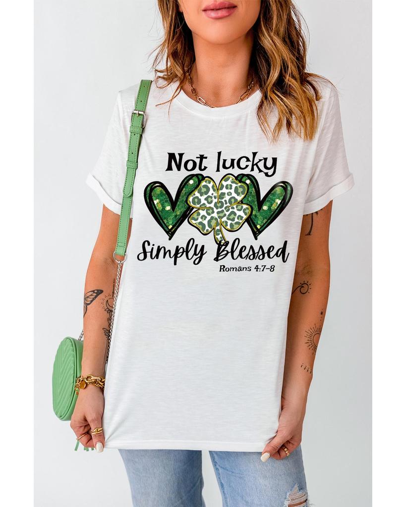 Azura Exchange T-Shirt mit Leoparden-Slogan-Grafik