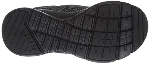 SPALDING Women's 5E JIN 3850 Wide-Waist Lightweight Walking Sneakers, Size 24.0 Cm, Black