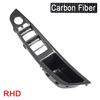 Carbon Fiber RHD LHD Car Interior Door Handle Fit For BMW 5 series F10 F11 520d 525d 530d 535i Inner Panel Pull Trim Cover