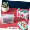 NUOLUX 3-Piece Set of Plastic Storage Boxes, Playing Card Travel Cases, Business Card Holders, Card Storage, Card Storage Cases, Card Storage Boxes, P