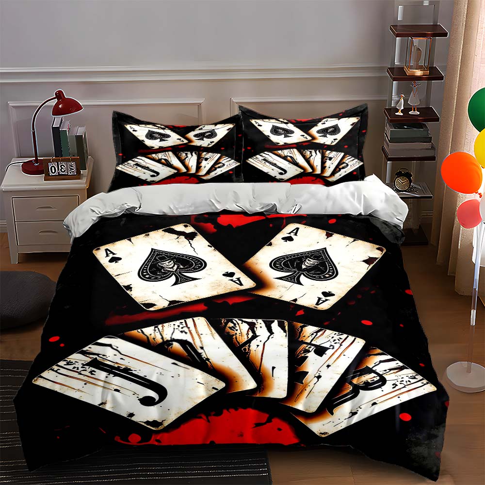 

Cards, spades, abstract. Bedding Duvet cover sets Duvet covers Pillowcases gifts (1 * Duvet Cover 2 * Pillowcases, without duvet insert) 135x200cm