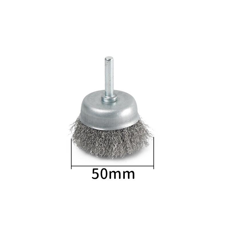 6mm Handle Stainless Steel Wire Brush Bowl for Rust, Stain, Paint, Burr Removal & Polishing