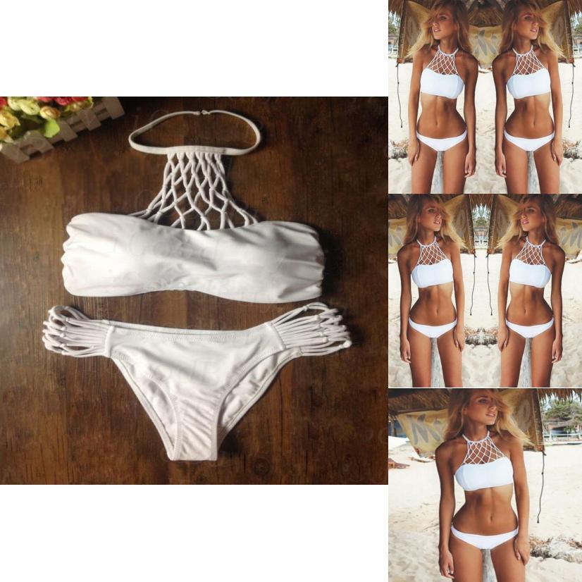 Premium Quality Summer Women Sexy Swimwear Crochet Crop Bikini With Padded Design