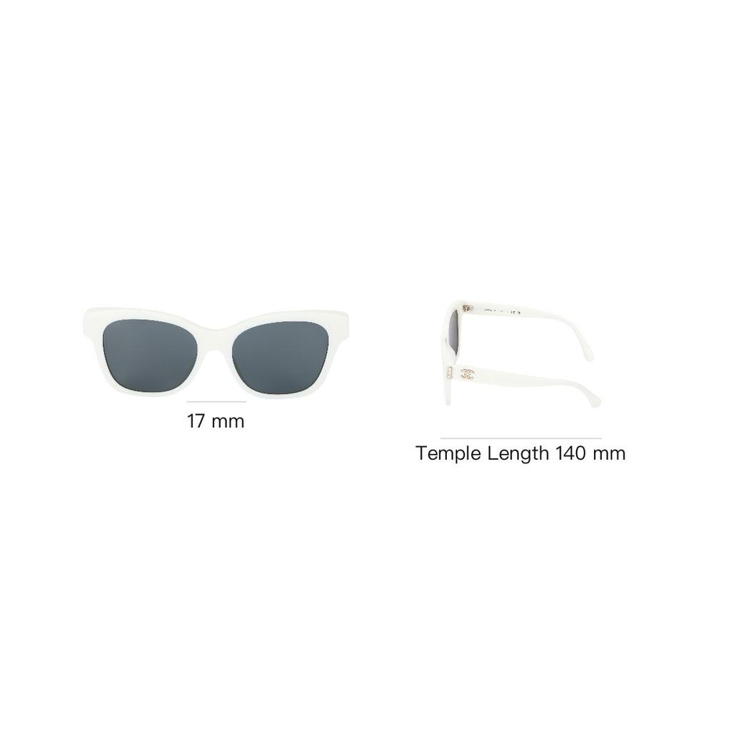 Chanel Fashionable Minimalist Square Sunglasses With Glass Pearls Unisex sunglasses CH5482H-C1255
