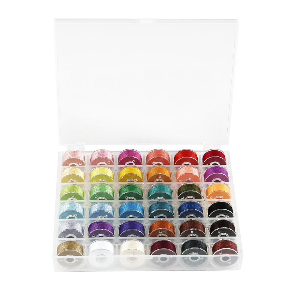 Bobbins Sewing Thread Kits Assorted Colors Hand Sewing Threads Reusable Spool Threads Machine Polyester Threads Assortment