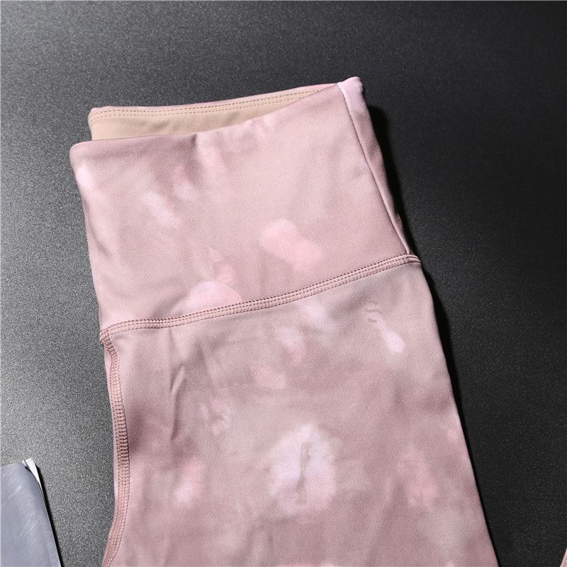 Yoga High Waist Breathable Tie-Dye Pocket Sports Pants
