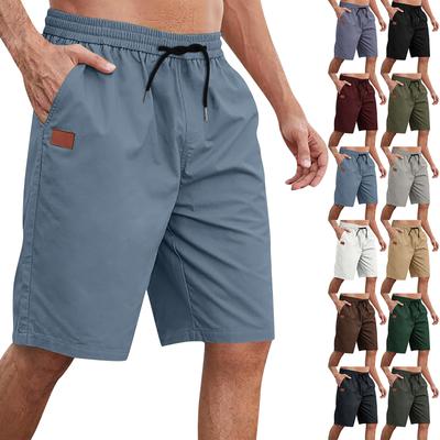 Pánské sportovní Bavlna Lněné Ležérní Volné Šortky Ležérní Pyžamo Kapesní Jogging Šortky Kalhoty