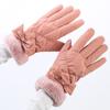 Guanti da Ciclismo da Esterno Touch Screen Antivento e Impermeabili Spessi Caldi con Fiocco per Donna