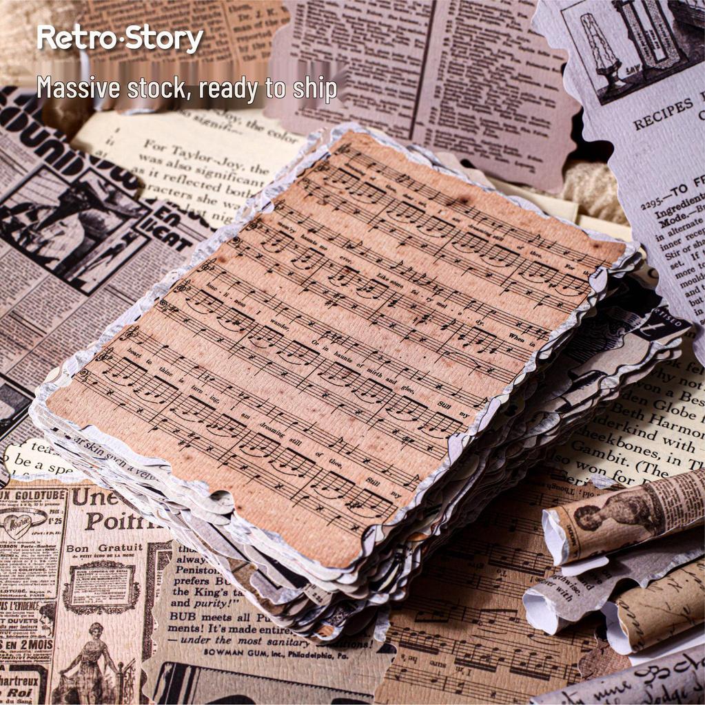 Retro Paper Journal Decor & DIY Sticker Pack for Ita Bags