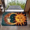 Bohemian Door Welcome Carpet, Sun God Carpet, Flannel Material Non-Slip Soft and Comfortable Easy To Clean Entrance Carpet Mat