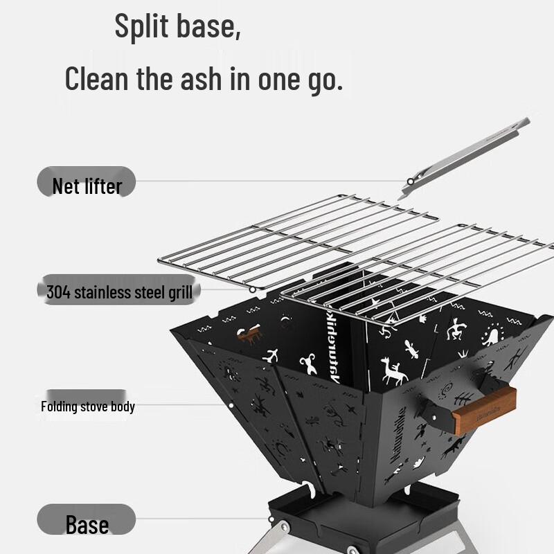 Naturehike Totem Folding Fire Pit & BBQ Grill