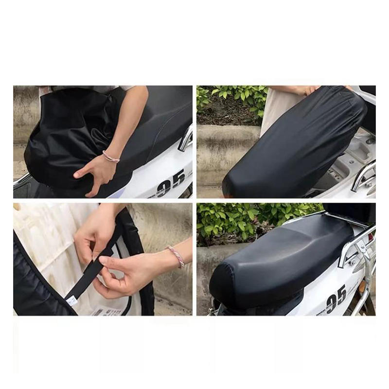 Universal Black Motorcycle Seat Cushion Cover Sun Resistant Waterproof All Season Universal Seat Cover