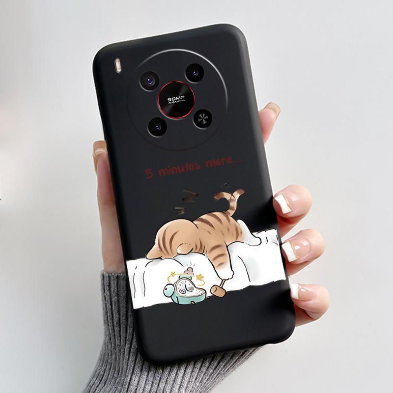 Case For ZTE Blade V70 Max / Nubia V70 Max Phone Case Black Soft Silicone Shockproof Cover Luxury Cute Love Rabbit Funny Casing