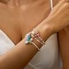 Bohemian Multilayer Starfish Bracelets for Women Y2K Summer Beach Pearl Shell Charm Elastic Beaded Bracelet Fashion Jewelry Gift