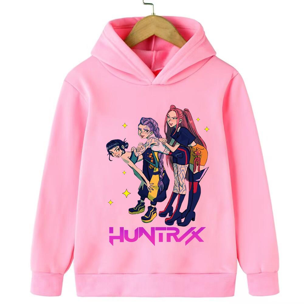 Anime Cartoon Printed Children's Hoodie Fashionable Casual Warm Comfortable Daily Girl Hoodie