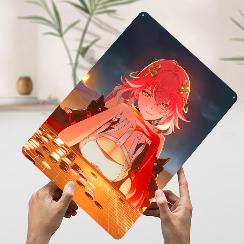 

Anime Girl Playing Go Game Printed Poster Customized Wall Art Retro Vintage Metal Tin Signs for Bedroom Decoration Room Man Cave 7.9x11.8In(20x30cm)