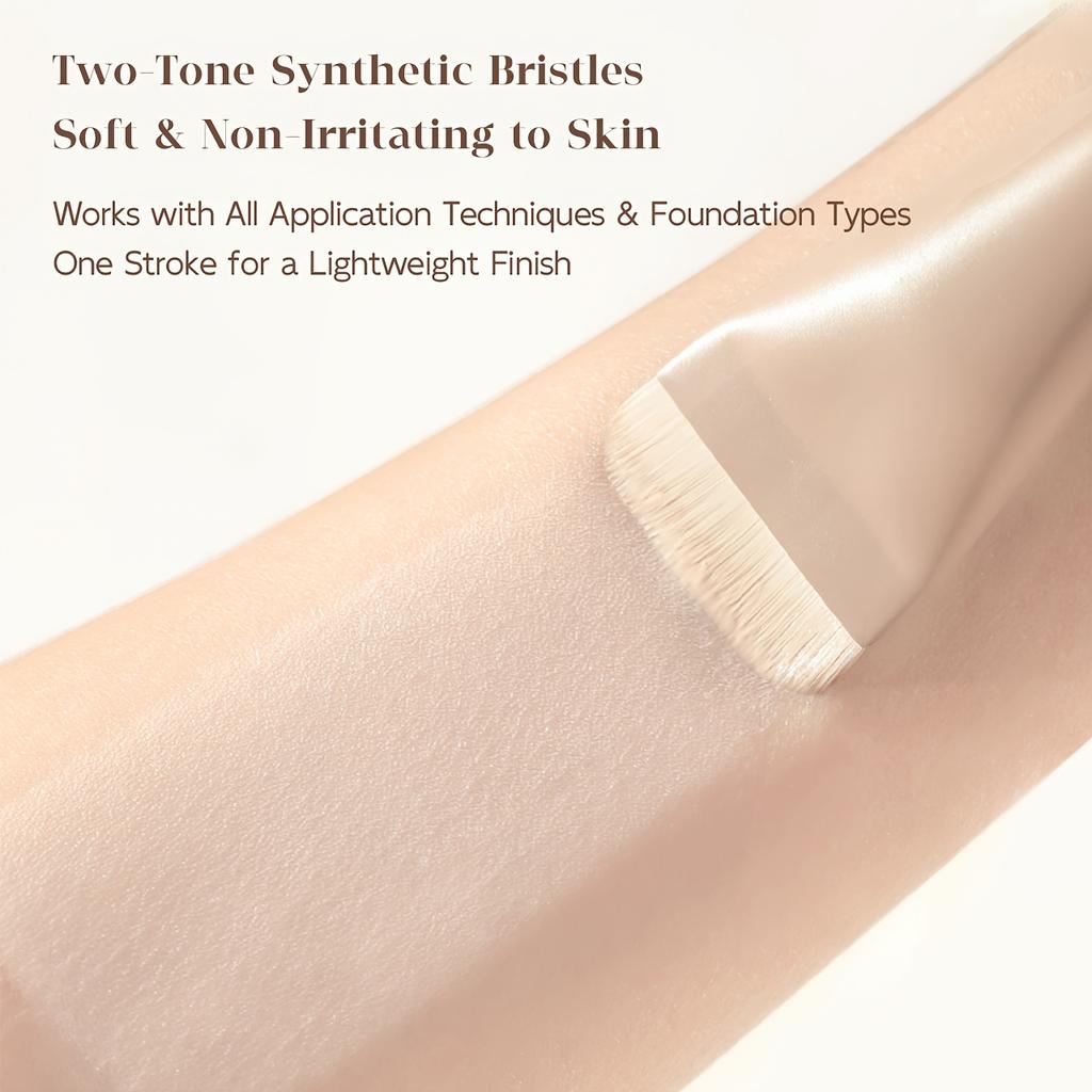 1PC Milk Coffee Foundation Brush Flat Head Traceless Liquid Foundation Special Mask Concealer Ultra Thin Flat Head Makeup Brush Tool