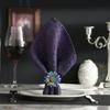 4Pcs Napkin Rings Adorable Anti-rust Alloy Spring Flower Bee Painted Napkin Buckle for Party