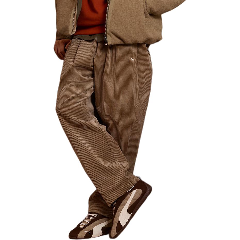 Puma Woven Casual Pants Unisex Ice Coffee Moderate Straight Fit Pants 633505-55