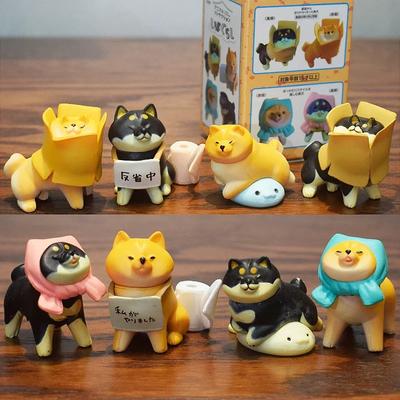 Freches Welpen Shiba Inu Tiermodell Niedliche Haustiere Hundefigur Blind Box Tischdekoration Kindergeburtstagsgeschenke Sammlung