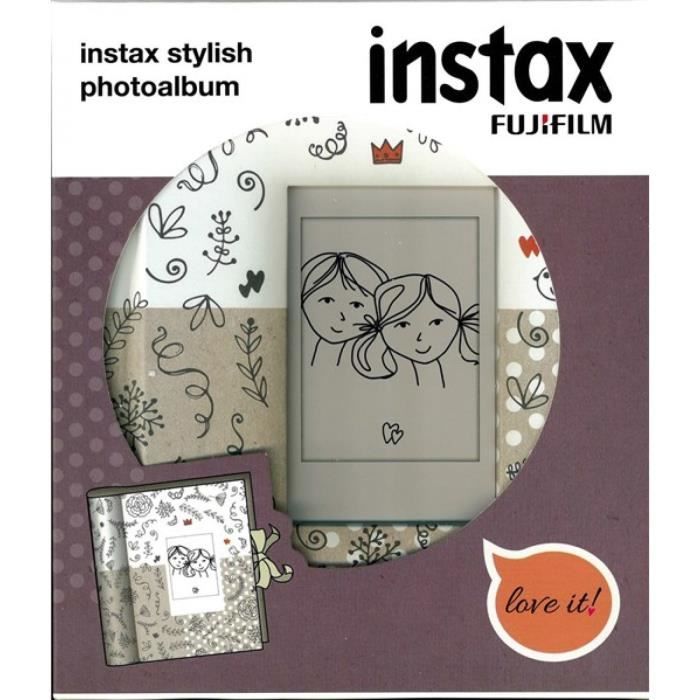 Album Photo - FUJI - Instax Mini - Cartonné - 60 Vues - Blanc Cassé