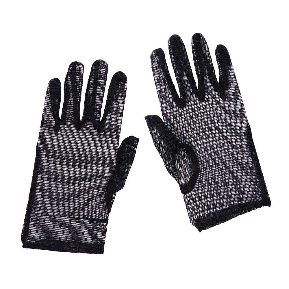 Sunscreen Anti Uv Mittens Sexy Lace Mesh Driving Gloves Finger Gloves Women Gloves Short Gloves