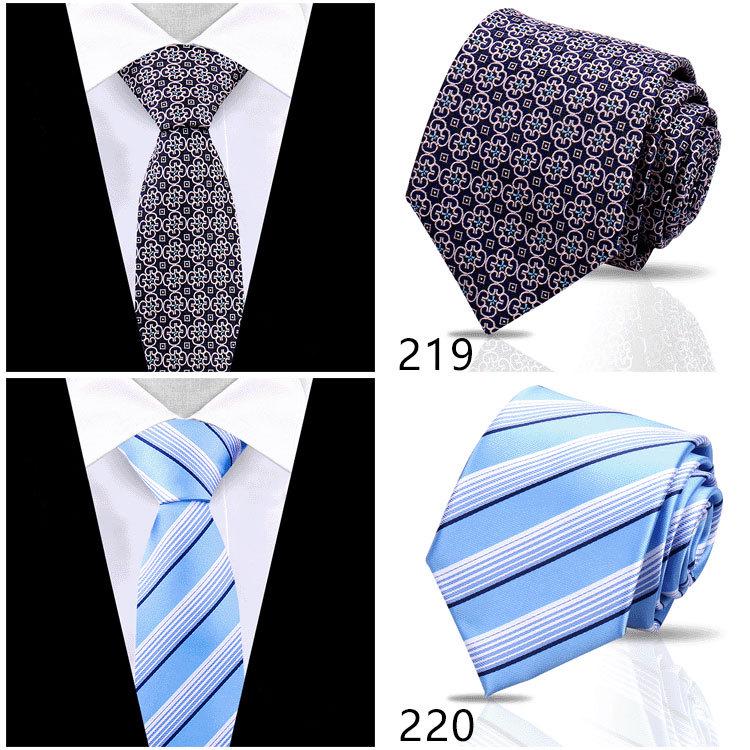 Men's High-Grade Black and Red Striped Silk Tie for Formal and Wedding Wear - 8CM