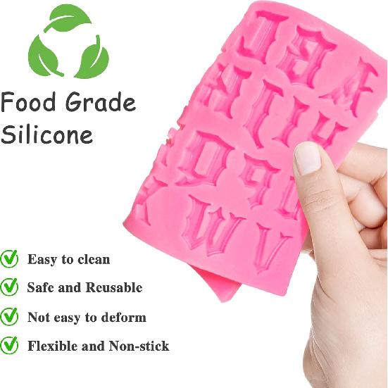 Letters Molds And Numbers Molds, 0-9 Number And 26 Letters Silicone Molds,Fondant Mold Chocolate Molds,Cookie Cutters,For Baking Desserts And Cake