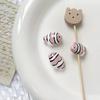 1Pc Stripe Painted Cute Small Fish Beads Charms Ceramic Spacer Loose Beads For Jewelry Making Diy Bracelet Accessories