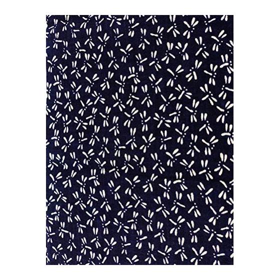 Serviette Miyamoto, Fabriqué au Japon, Tenugui (Serviette japonaise), Motif Komon, Izumi Koubai, 33x90cm, Libellule (Marine), 33202. Comprend un petit,