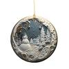2D Acrylic Christmas Ornament Lightweight Home Office Indoor Holiday Party Xmas Tree Hanging Decoration Pendant Festival Gift