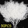 Christmas Artificial Pine Stems White Pine Branches Fake Plants DIY Xmas Tree Wreath New Year Party Gifts Table Decoration