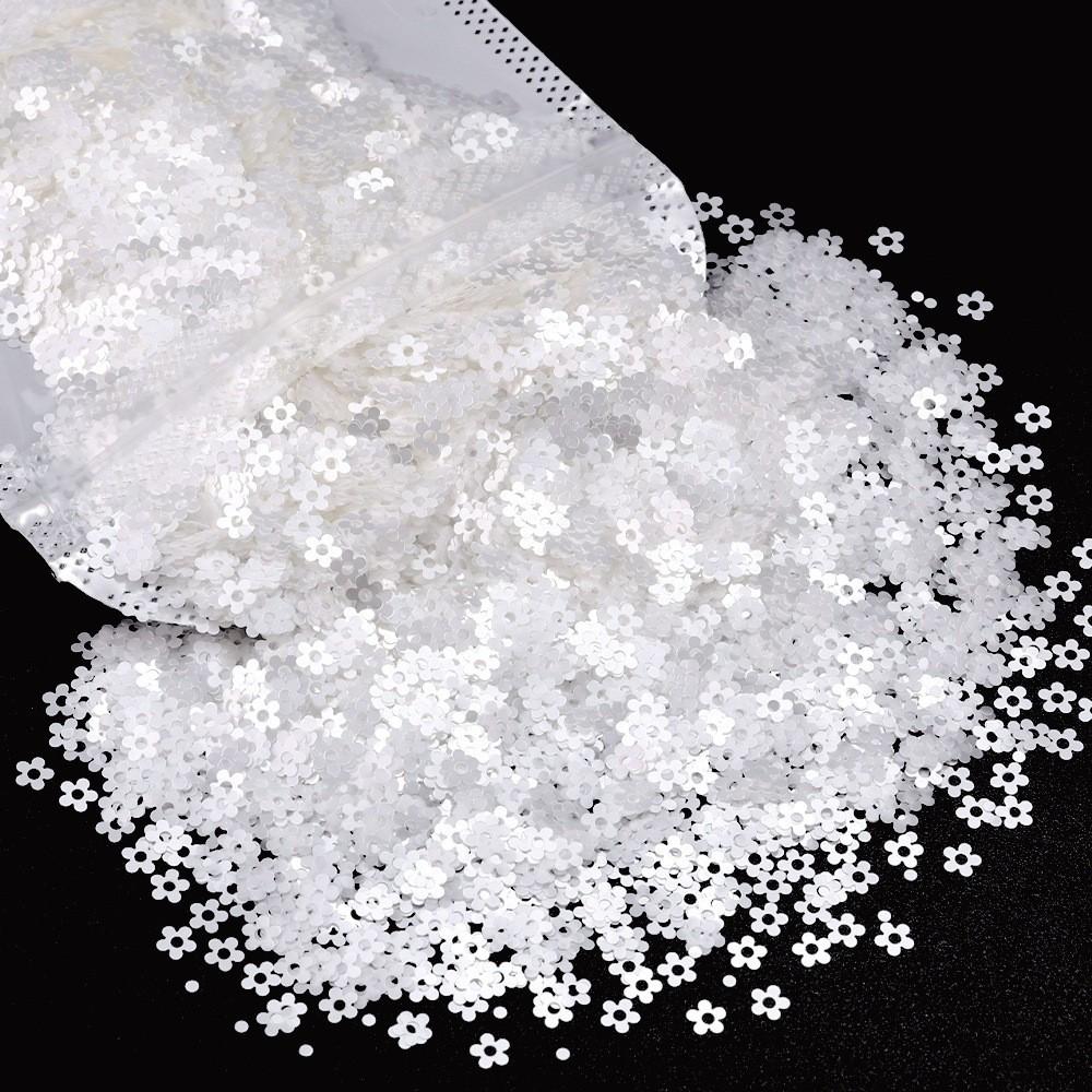 

Japanese Style White Sequin Heart & Butterfly Nail Art Accessories 10g