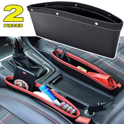 Organisateur de fente pour siège auto Poche de rangement pour clés/téléphone/pièces Sac à babioles pour intérieur de voiture Pochette Attrape-fente pour siège conducteur Auto Support de téléphone