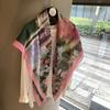 Vintage Polka Dot Printed Light And Thin Scarf Cotton Feel Square Scarf Sunshade Shawl Headscarf Belt Scarf Silk Scarf