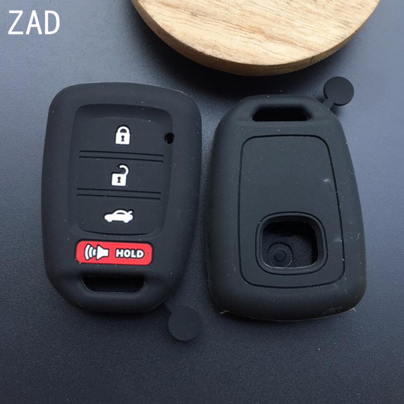 ZAD silicone rubber car key fob cover case shell cap for Honda accord CIVIC CRV jazz HR-V HRV 2013 2014 2015 2016 remote key