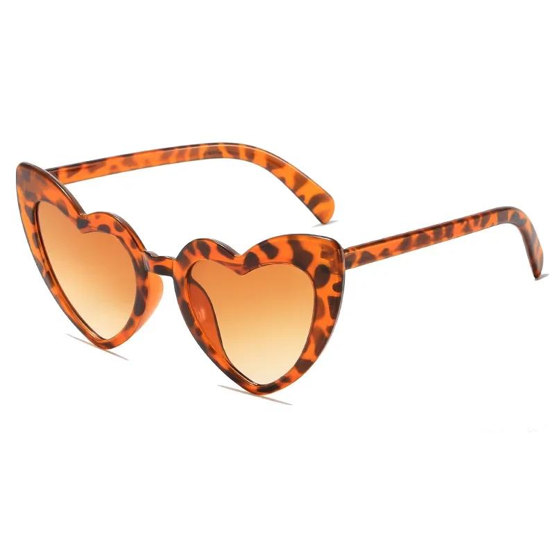 Retro Fashion Heart Shaped Sunglasses Outdoor Sunscreen Alien Personality Party Street Photography Men'S And Women'S Sunglasses