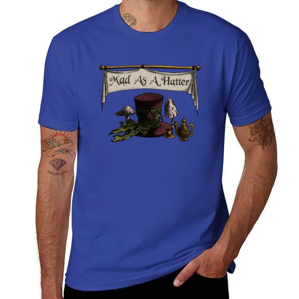 Mad As A Hatter TShirt Quick Drying Plain Shirts Graphic Tees Clothes for Men