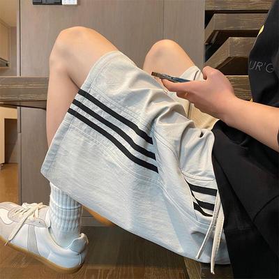 Pantaloncini Sportivi da Uomo MEDE a 3 Strisce in Seta Ghiacciata Asciugatura Rapida