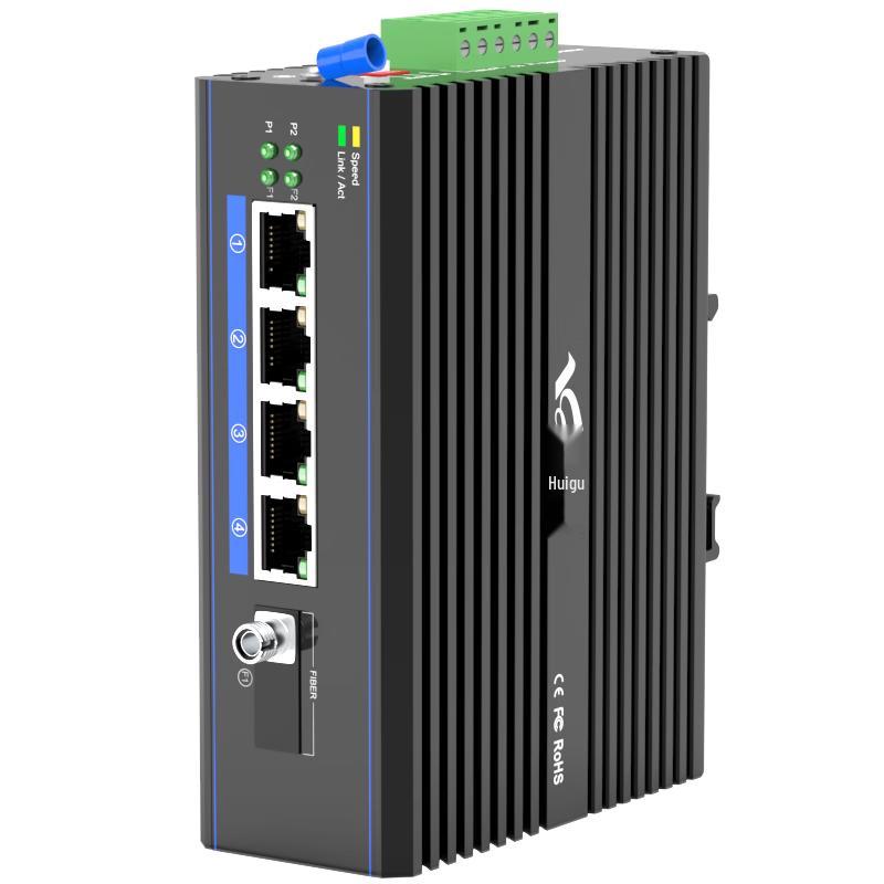 Huigu Industrial POE Fiber Optic Converter Switch