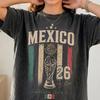 Mexico Vintage Flag Soccer Fan Graphic T-Shirt S-5XL