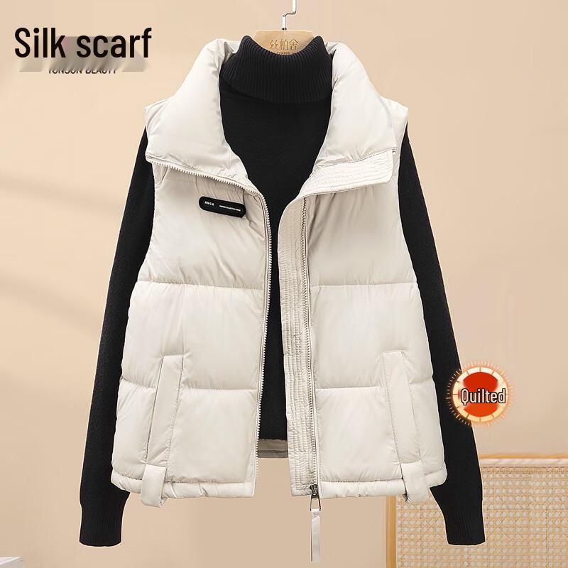 

Women s Stand-Collar Loose Layered Vest XL