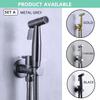 Household Bidet Sprayer Set Stainless Steel Sprayer Matt Black Gold Toilet Partner Brass Cold Valve Metal Grey Gloss Chrome