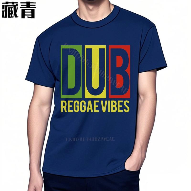 100% Cotton Tshirt for Man Dub Reggae Vibes Colors Soft Short Sleeve Shirt Trendy Short Sleeve Short Sleeve Shirt