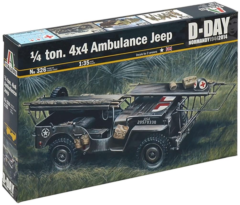 PLATZ Italeri WWII 4WD Truck Field Ambulance Type Plastic Model IT0326 1/35 1/4 (Combat Vehicle)